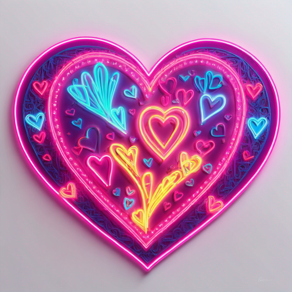 neon hearts