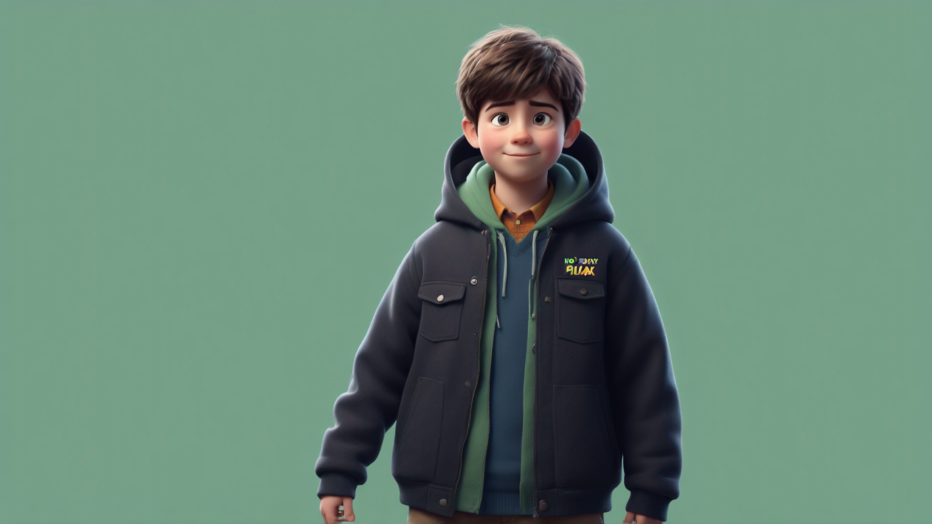 a cute boy in the style of Pixar, no poster, Portrait, no poster text 