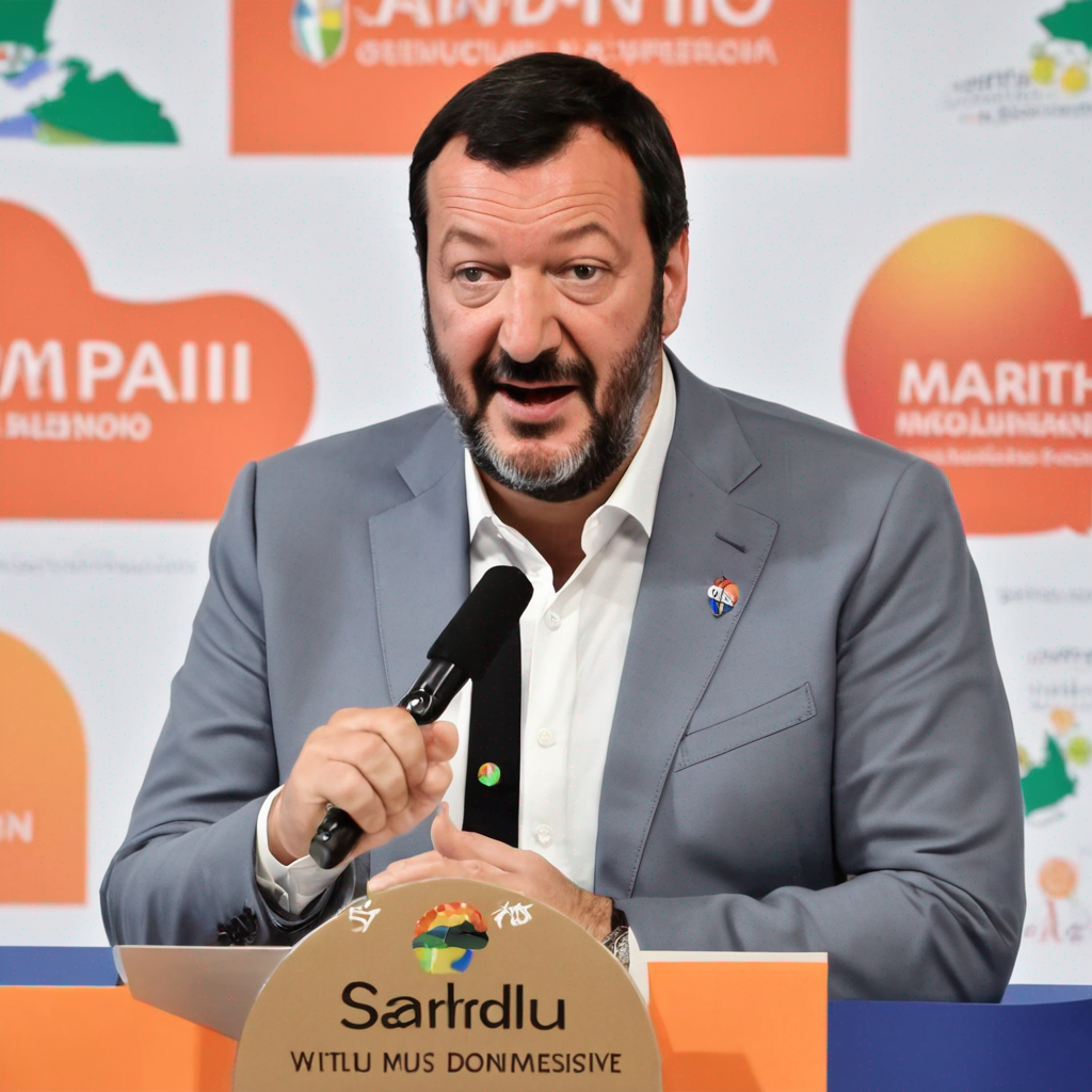 ministro matteo Salvini che impedisce a dei poveri bambini e donne innoffensive di sbarcare molti muoiono in mare