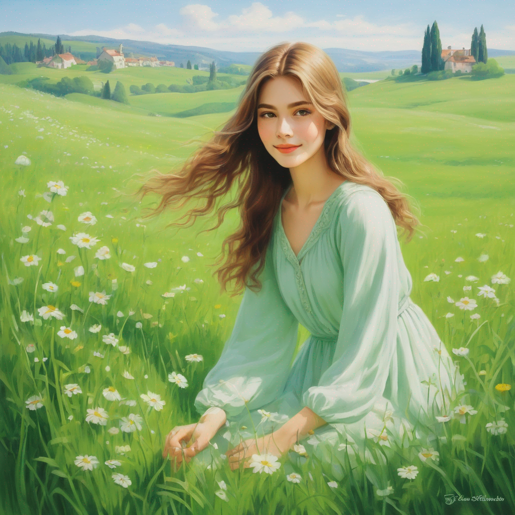 In the green meadow