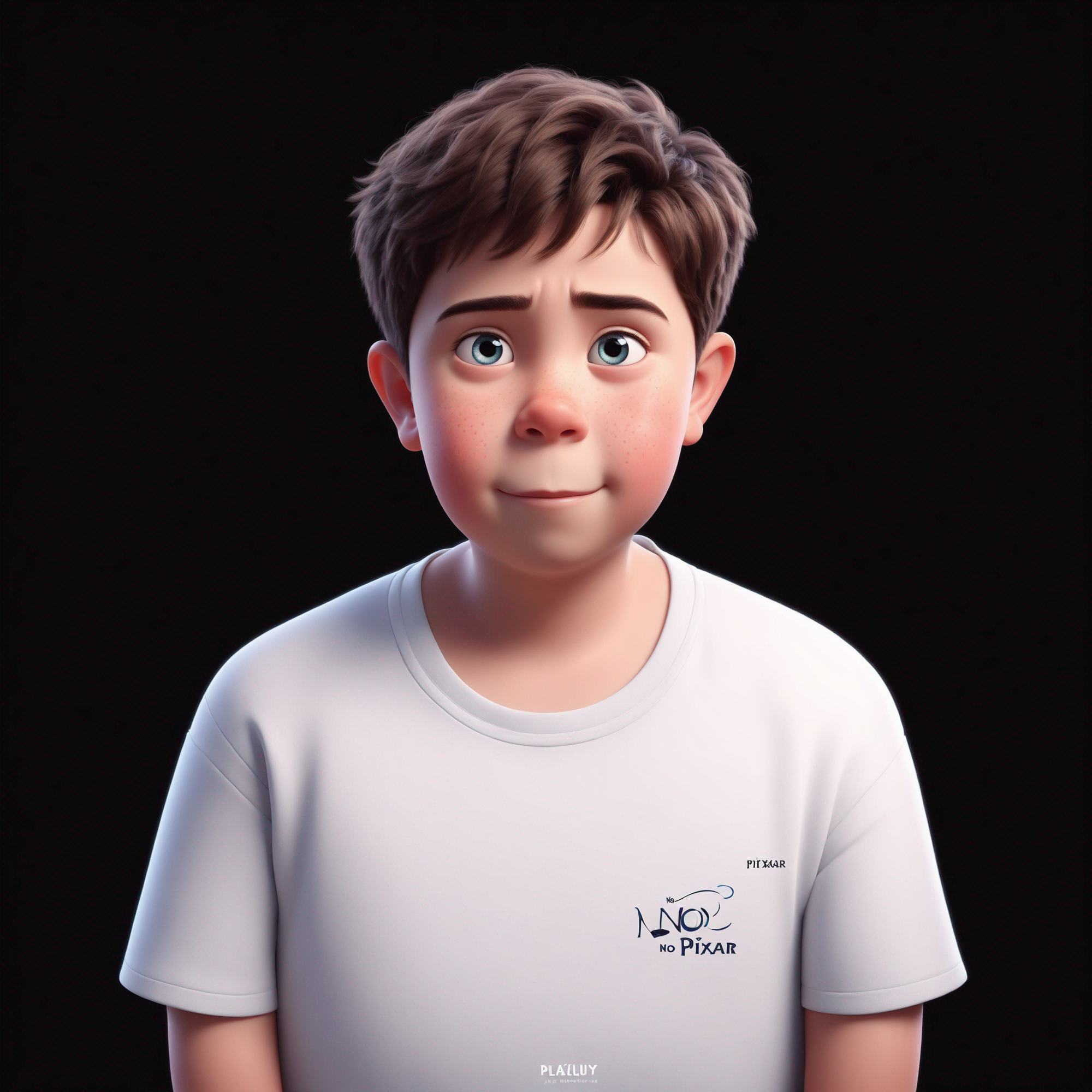 a cute boy in the style of Pixar, no poster, Portrait, no poster text 