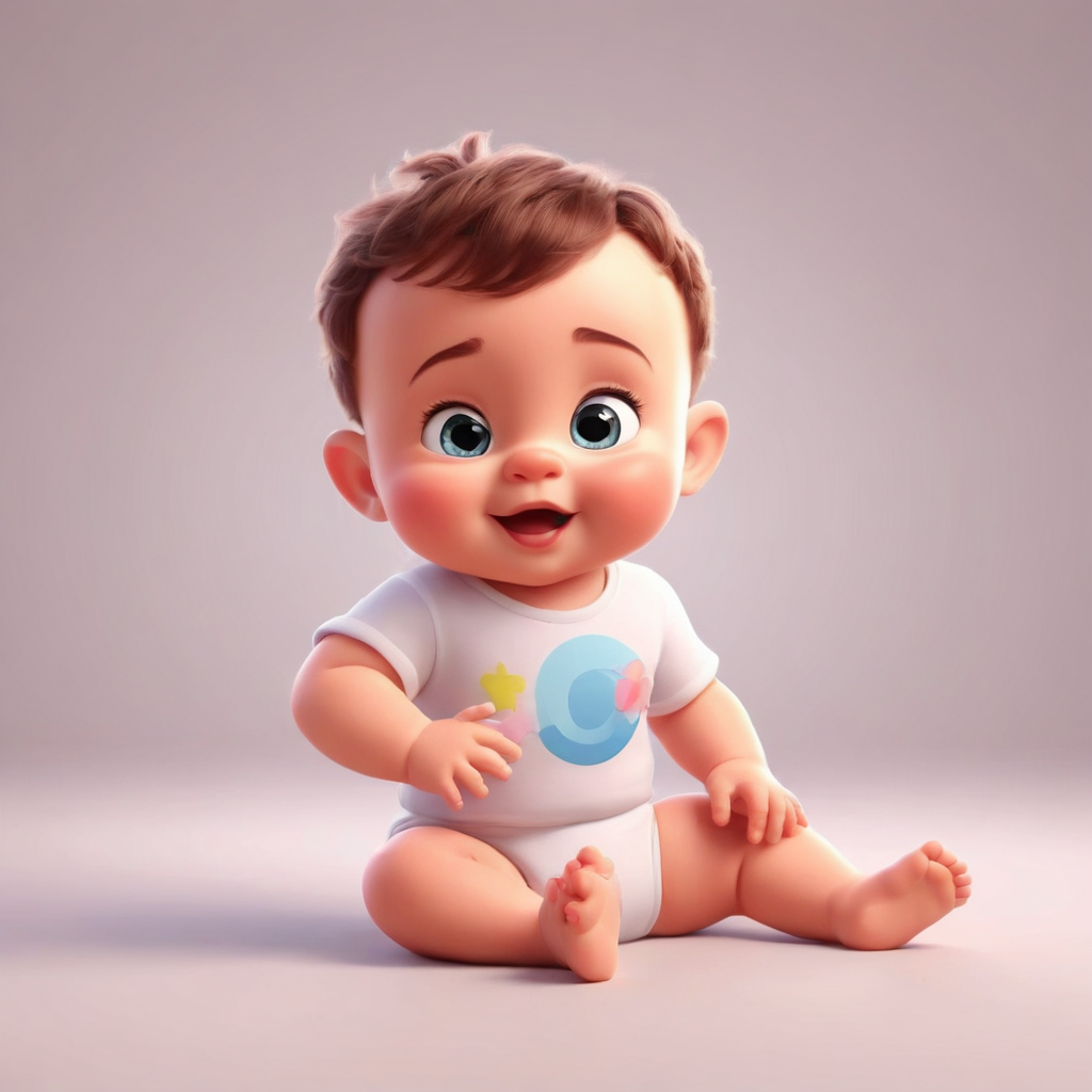 cartoon infant animated