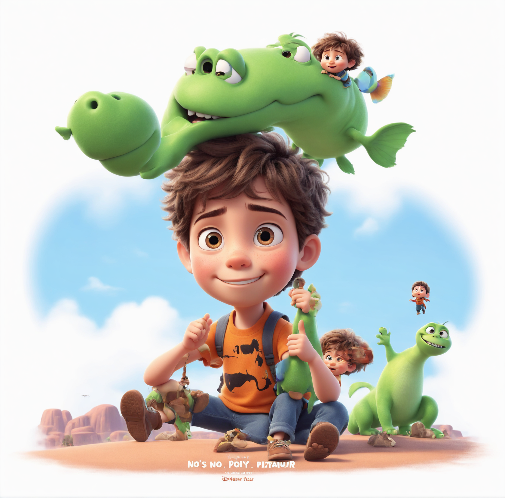 a cute boy in the style of Pixar, no poster, Portrait, no poster text 