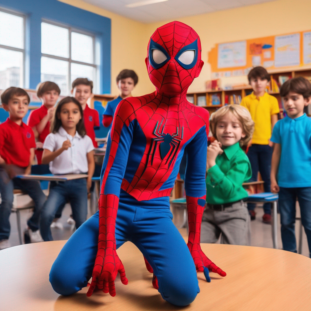 Little SpiderMan is bullied at school but then he discovers his talents and becomes popular at school