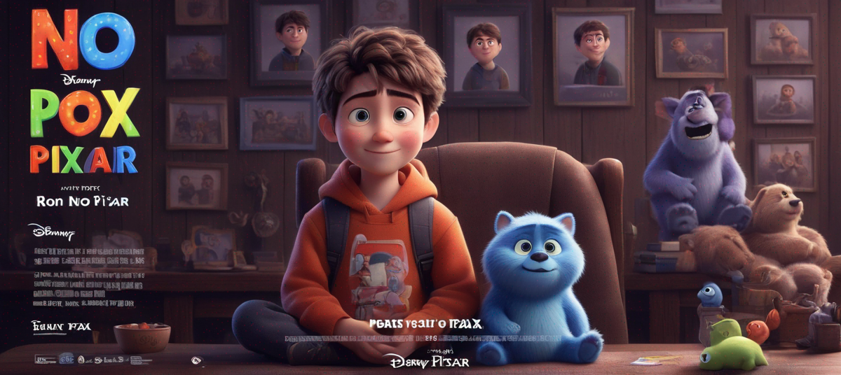 a cute boy in the style of Pixar, no poster, Portrait, no poster text 