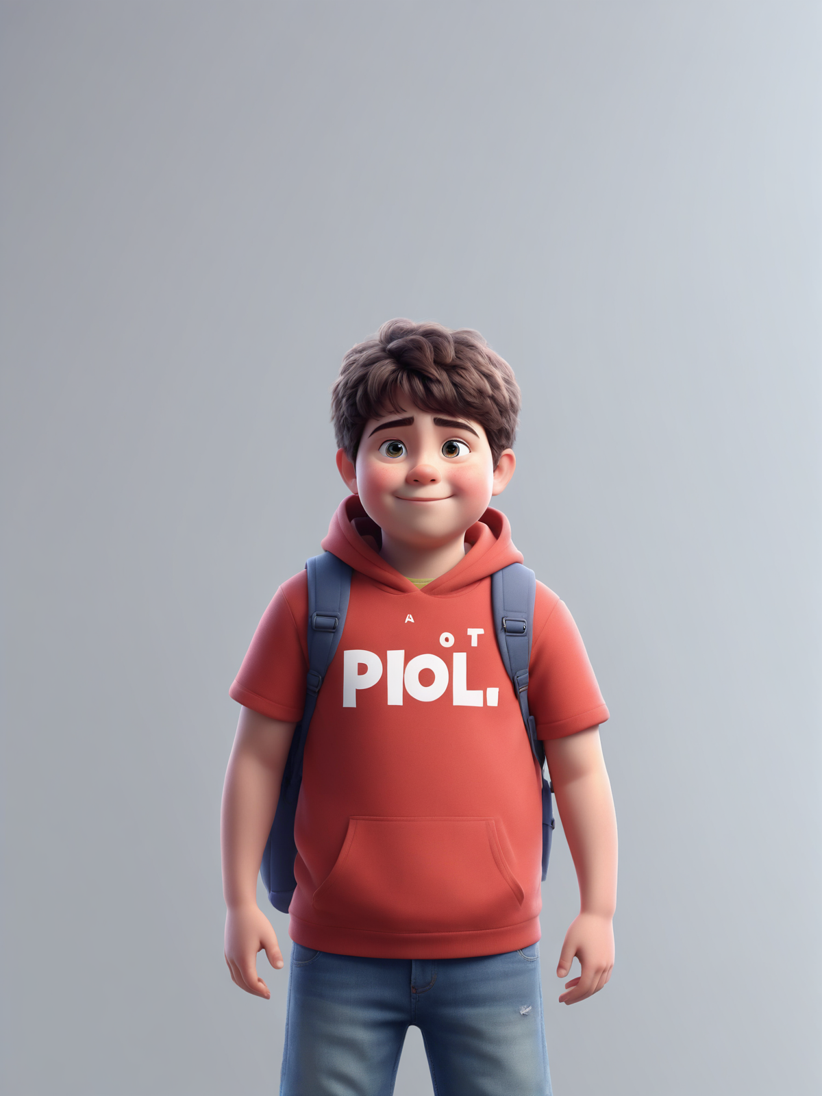 a cute boy in the style of Pixar, no poster, Portrait, no poster text 