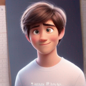 a cute boy in the style of Pixar, no poster, Portrait, no poster text 