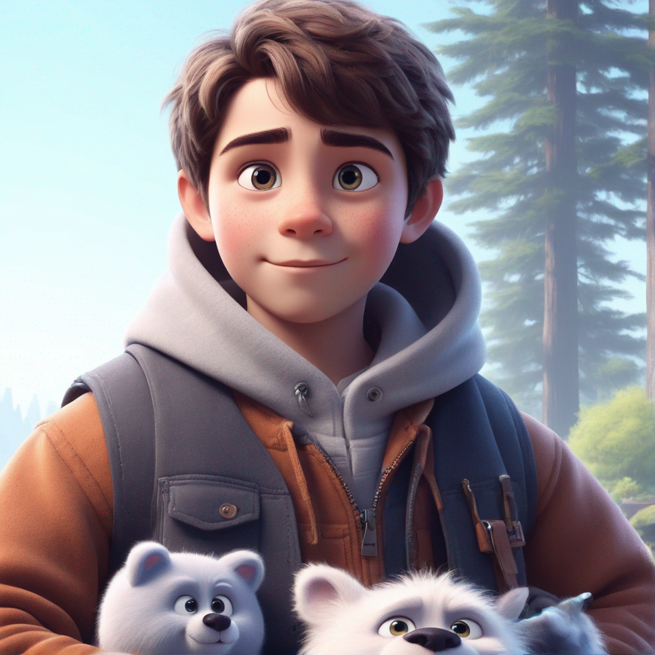 a cute boy in the style of Pixar, no poster, Portrait, no poster text 