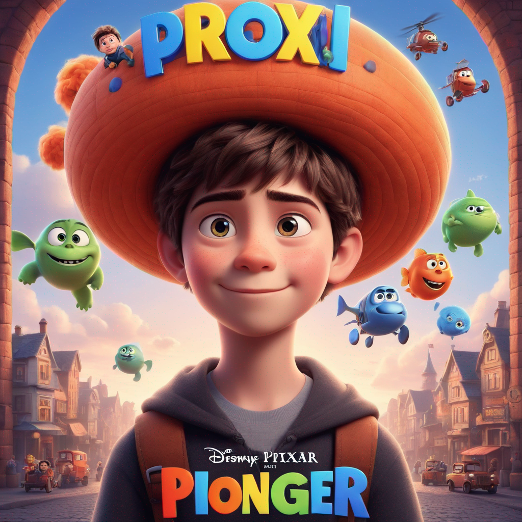 a cute boy in the style of Pixar, no poster, Portrait, no poster text 